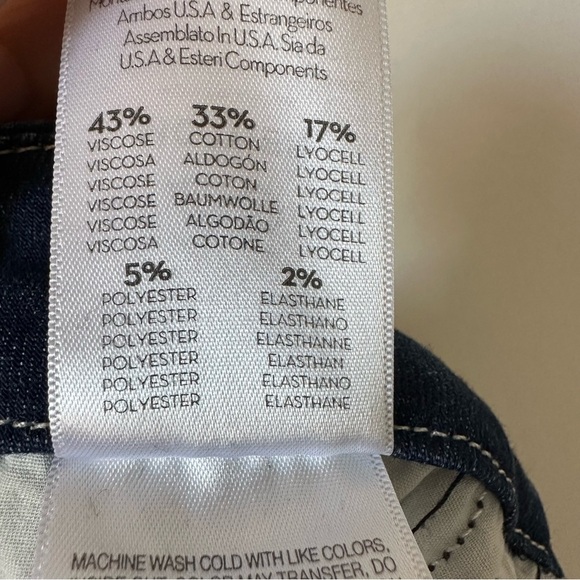 Mother High Waisted Looker Ankle Fray In Tongue And Chic Dark Wash Size 25 - Picture 10 of 11